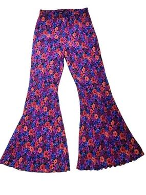 Floral flare groovy pants